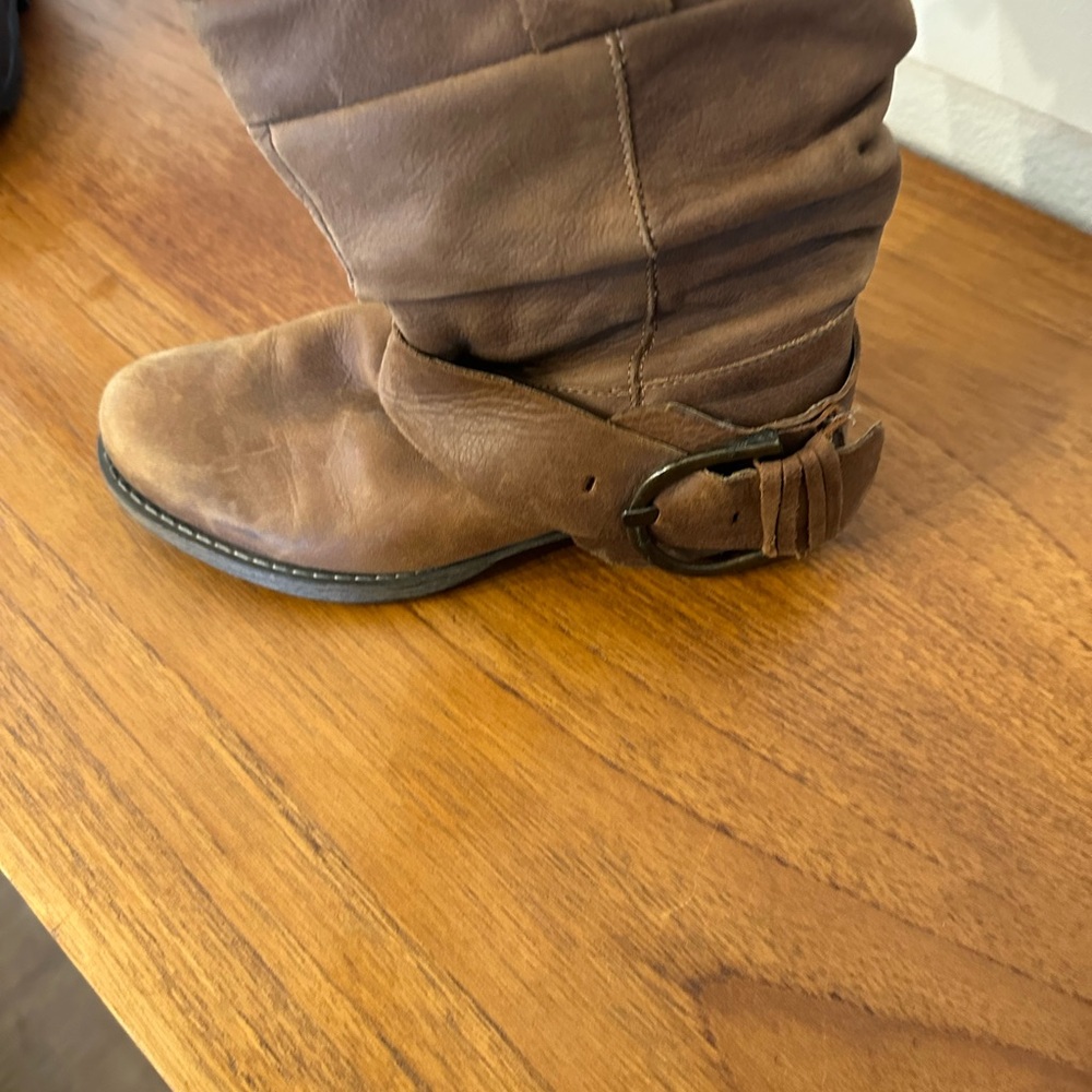 Steve Madden P-AXXLE Brown Leather Ankle Boots size 7M